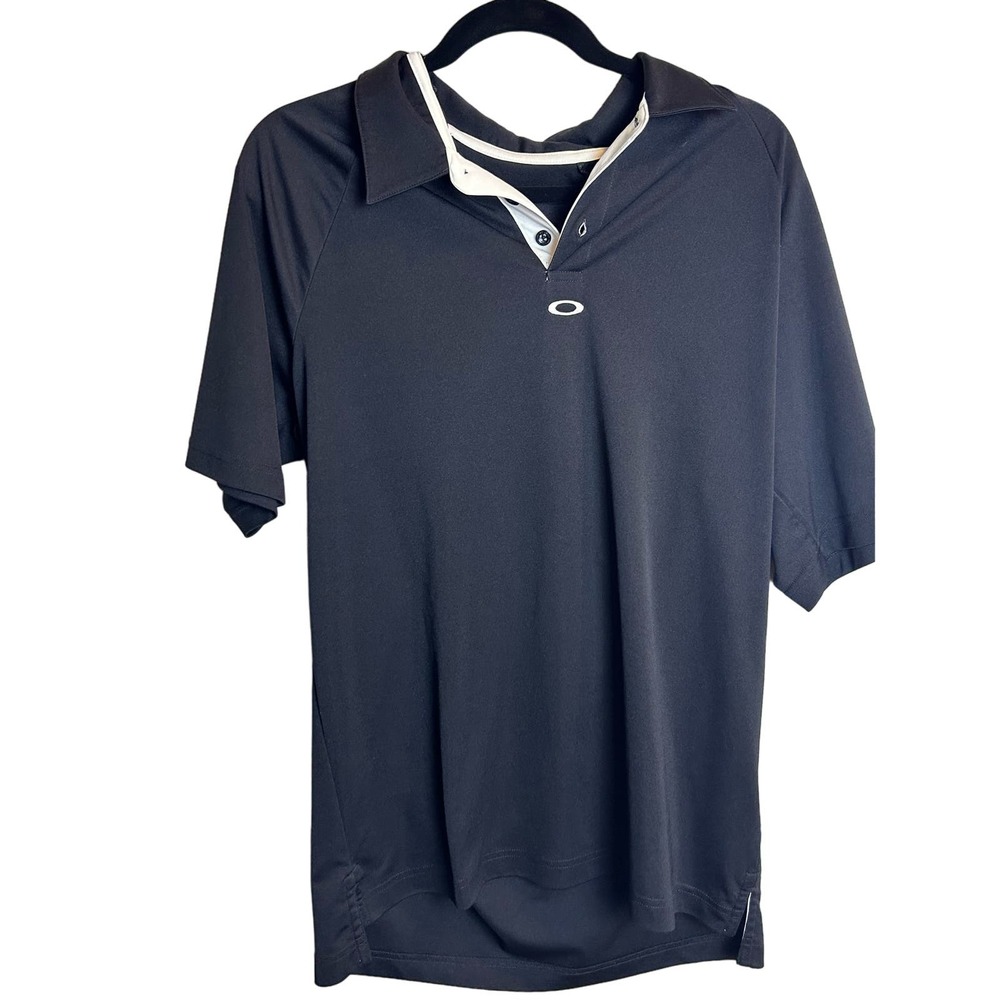 Oakley Men’s Polo Black Golf  Professional Collar Approximately Large